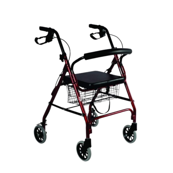 rollator with seat and basket